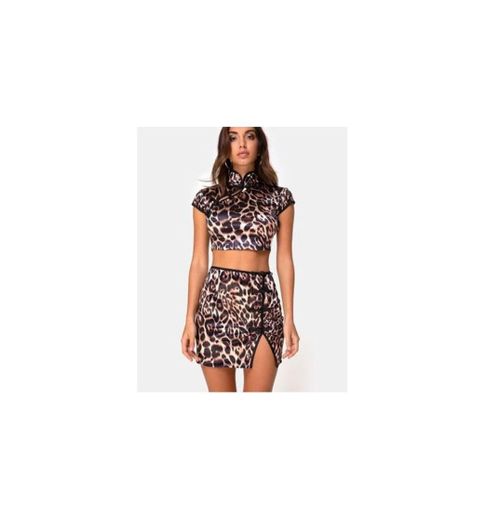 Leopard mini skirt
