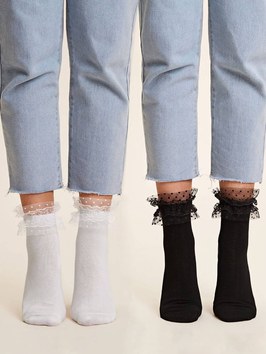 Productos 2pairs Contrast Lace Socks