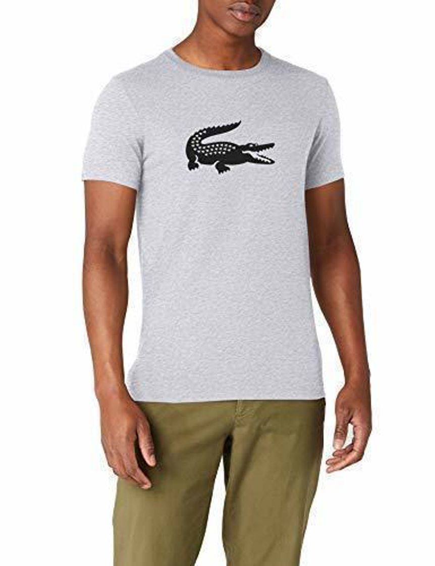 Social Lacoste Th3377 Camiseta, Plateado