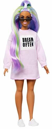Barbie Fashionista Muñeca con El Pelo Largo de Color Arcoíris 