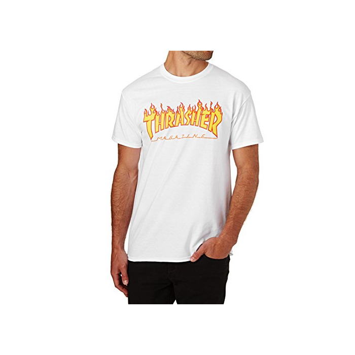 Productos Camisetas Thrasher con logo Thrasher Flame blanco L