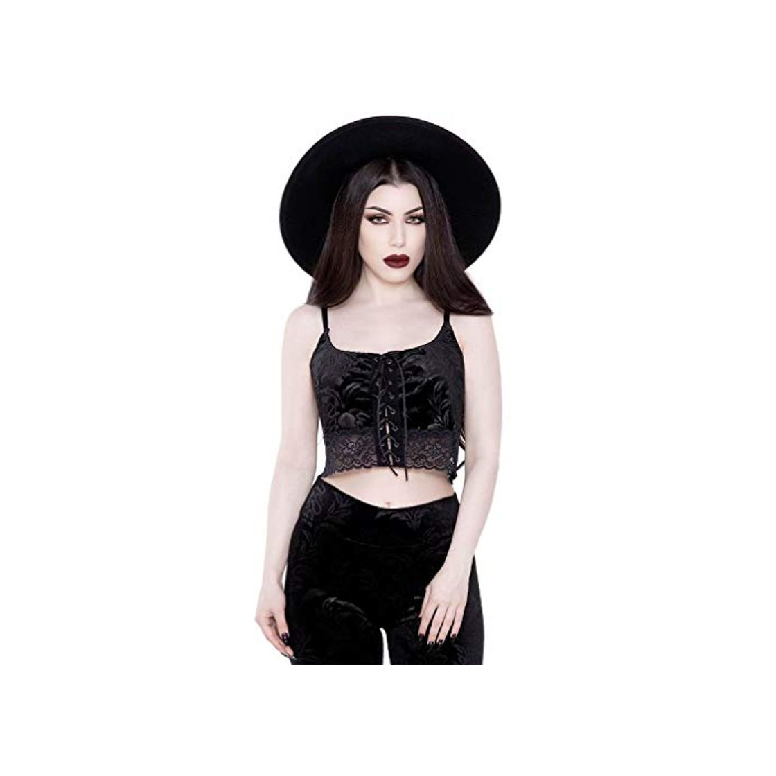 Products Killstar Crop Top Dark Dahlia