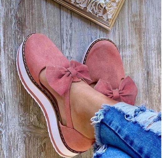 Women Shoes - Women's summer comfortable bow suede sneakers