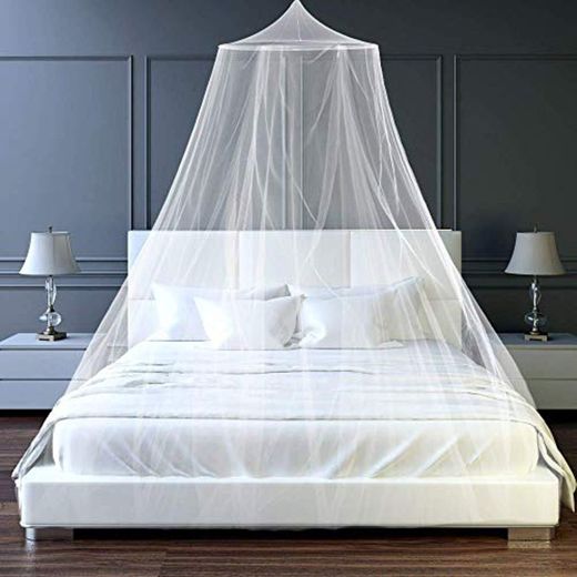 htovila Mosquito Net Mosquitera Universal de Color Blanco con Diseño de Cúpula