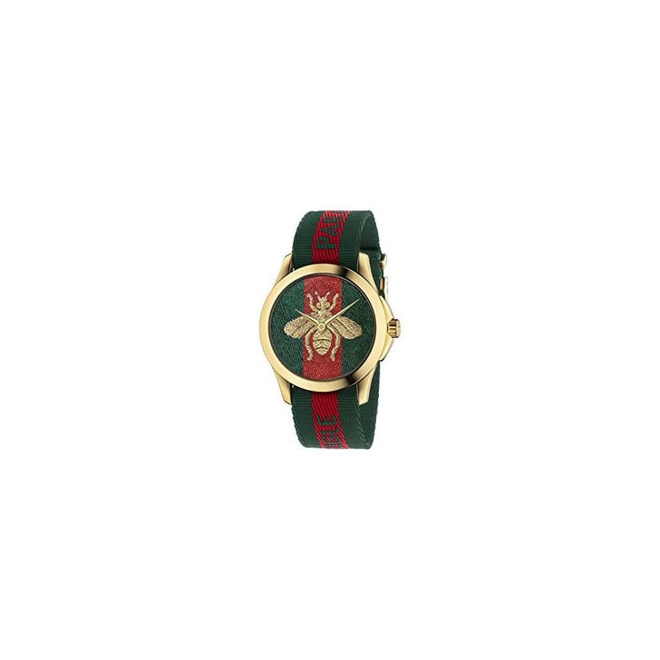 Social Gucci Reloj Análogo clásico para Unisex de Cuarzo con Correa en Nailon