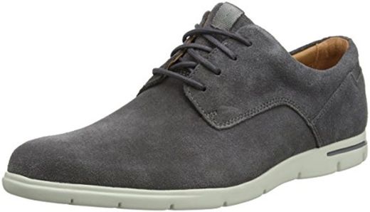 Clarks Vennor Walk, Zapatos de Cordones Derby para Hombre, Gris