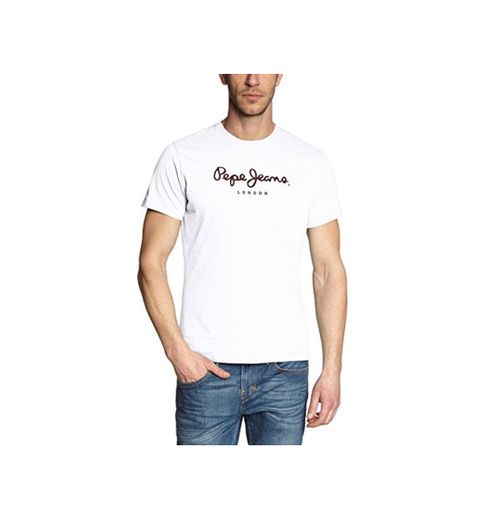 Pepe Jeans Eggo PM500465 Camiseta, Blanco