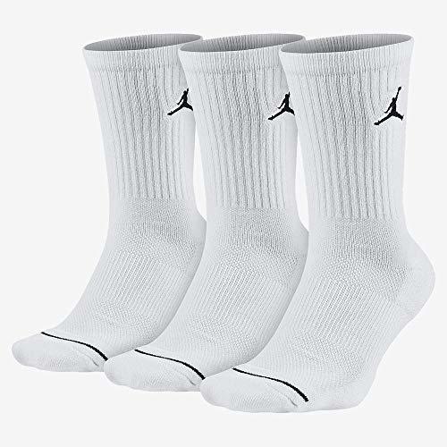 Product Nike Jumpman Crew 3Ppk Calcetines Línea Michael Jordan, Hombre, Blanco