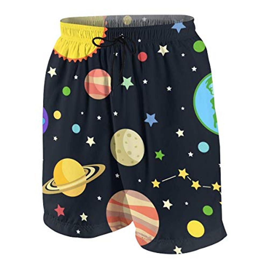 Product RTRTRT Adolescentes Planetas espaciales Estrellas Cometas Constelaciones Pantalones de Playa Running Casual Shorts de natación Shorts Drawstring Board Shorts Trajes de baño