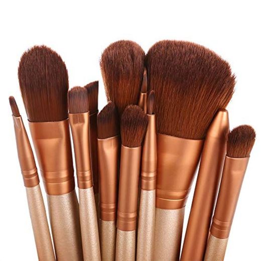 ACEVIVI 12Pcs Makeup Brush Kit Professional Cosmetic Set Powder Foundation Eyeshadow Eyeliner