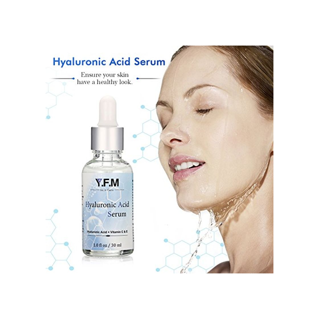 Belleza Y.F.M Serum Facial con Ácido Hialurónico y Vitamina C & E para