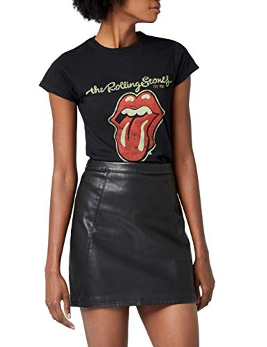 Social Rolling Stones Plastered Tongue Camisa
