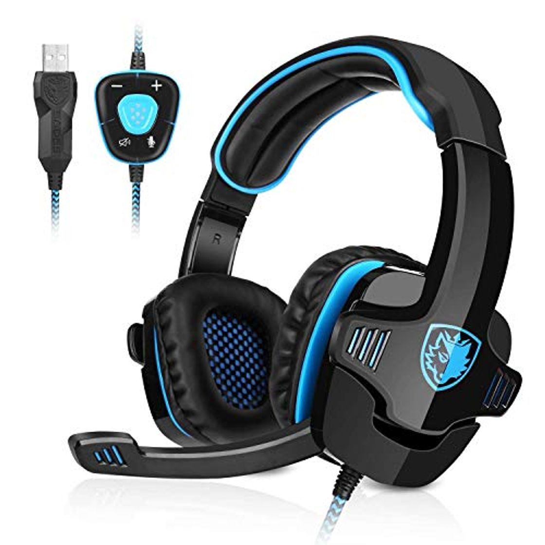 Product GHB Sades Auriculares Gaming Cascos con Microfono SA-901 Sonido Envolvente 7.1 con