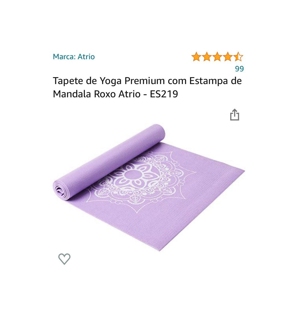 Products Tapete de Yoga Premium com Estampa de Mandala Roxo Atrio 