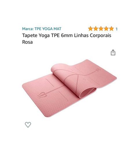 Tapete Yoga TPE 6mm Linhas Corporais Rosa