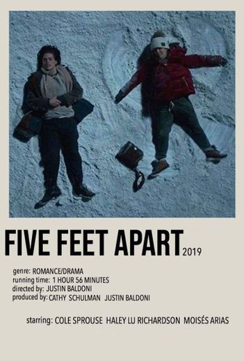 ≡ five feet apart 