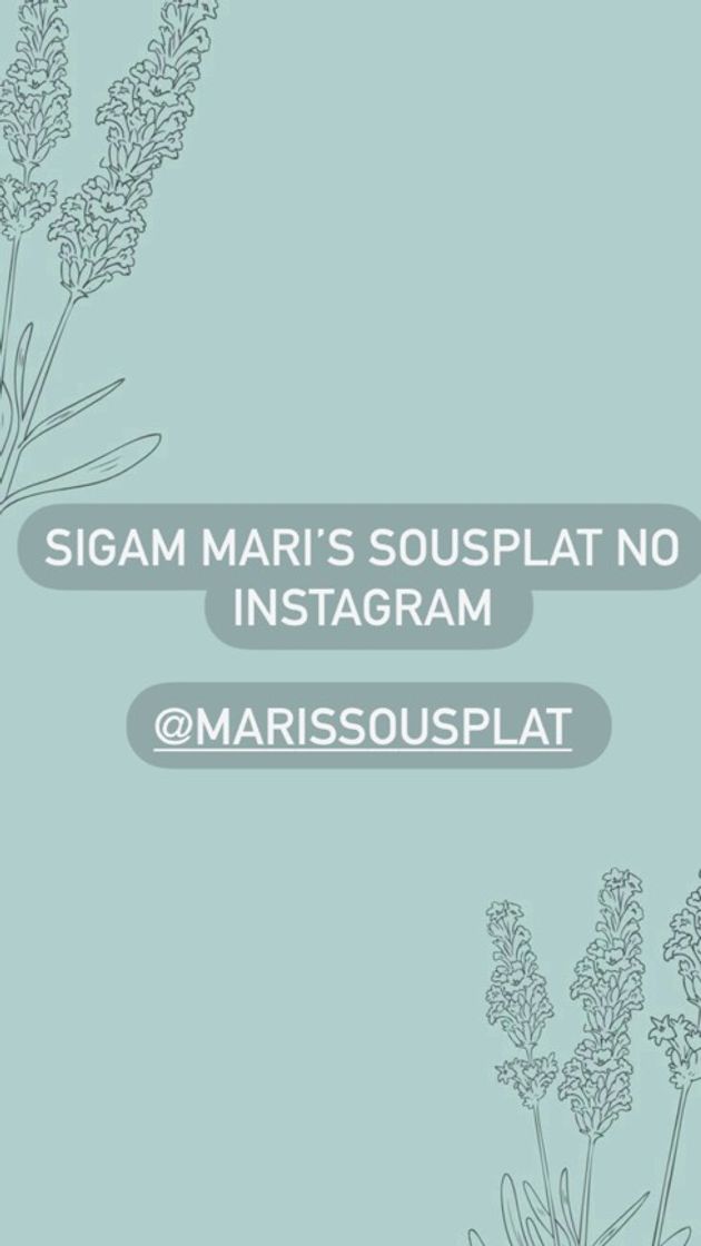 Moda Sigam Mari’s Sousplat no instagram 