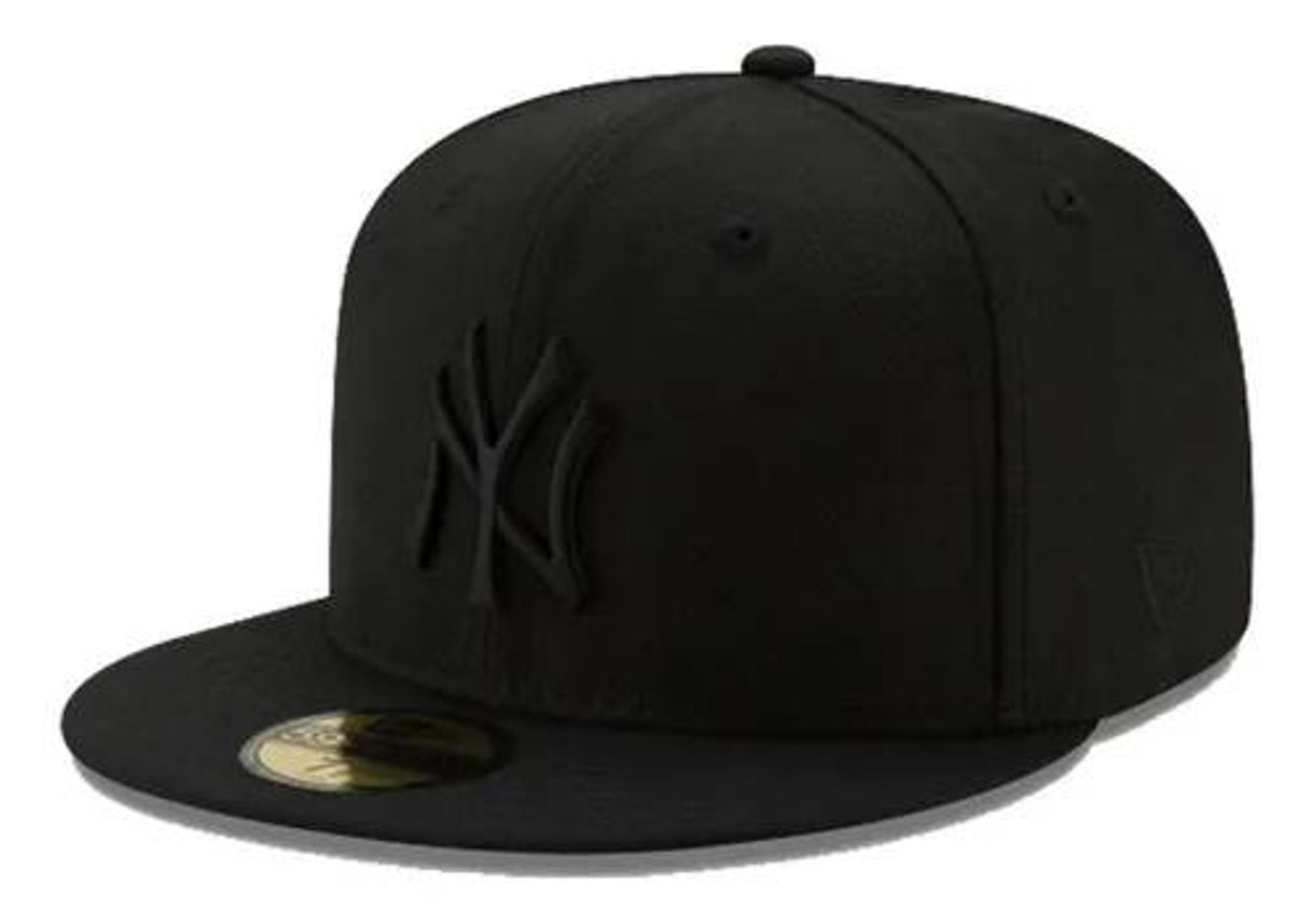 Moda Boné New Era Aba Reta 5950 Fechado Mlb Ny Yankees Todo Preto