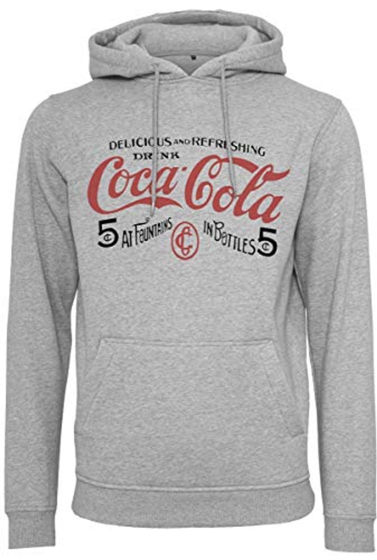 Fashion MERCHCODE Coca Cola - Sudadera con Capucha para Hombre