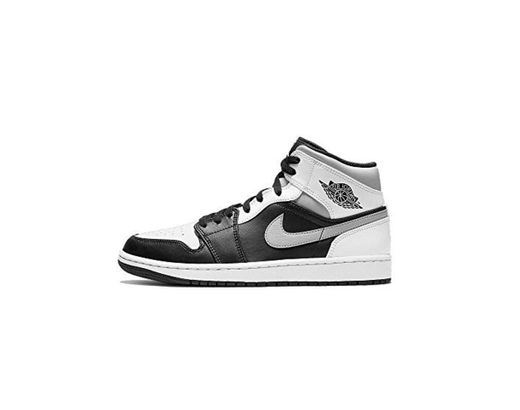 Nike Jordan 1 Mid Blanco Shadow Black/Medium Grey-White 554724-073, negro