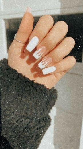 white fire nails 