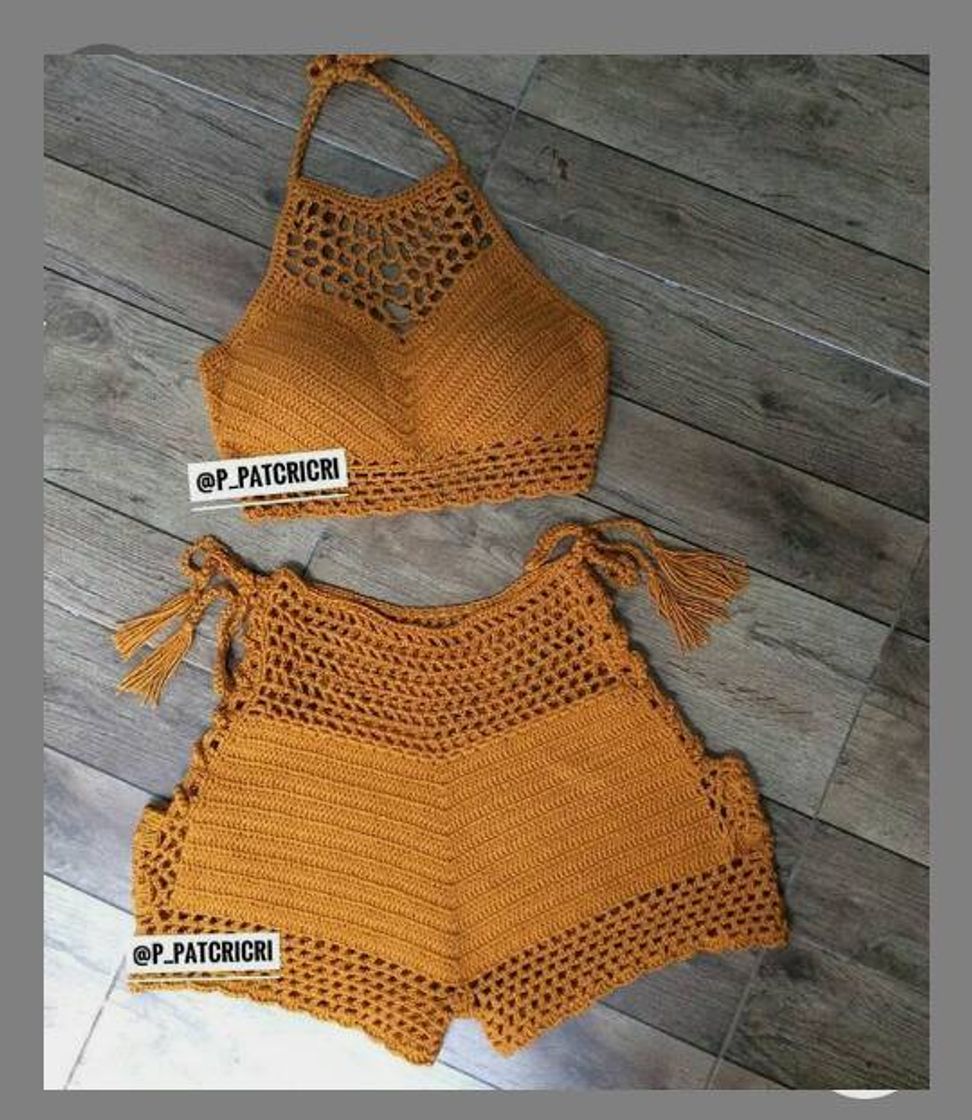 Moda Conjunto de crochê 