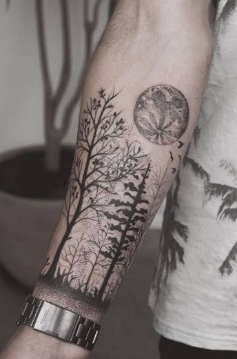 TATTOO FOREST AND MOON