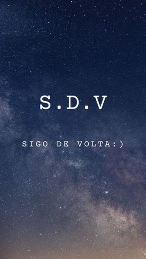 sigo de volta