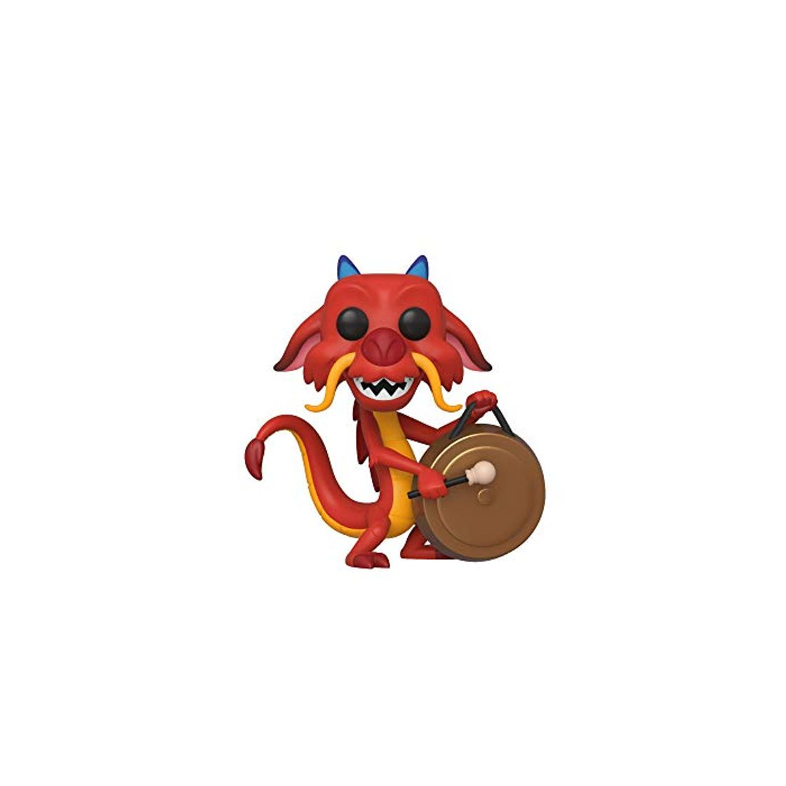 Social Funko- Pop Disney: Mulan-Mushu w/Gong Collectible Toy, Multicolor