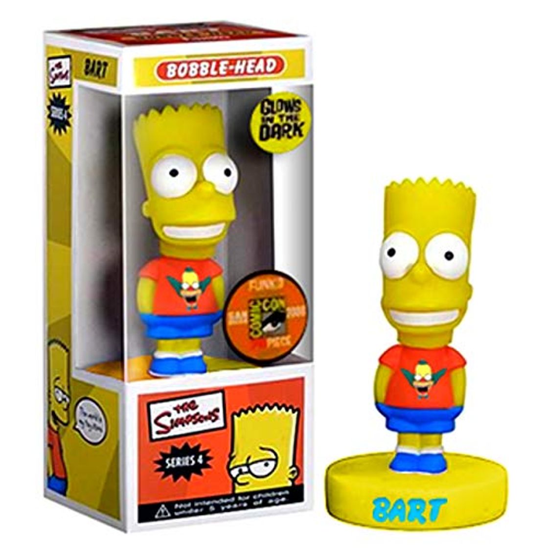 Social Simpsons Bart con Krusty Camiseta Cabezon PVC 13cm European Exclusive de Funko