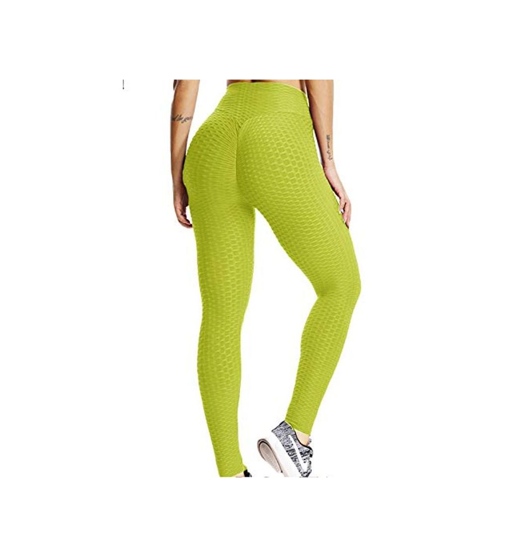 Product FITTOO Mallas Pantalones Deportivos Leggings Mujer Yoga de Alta Cintura Elásticos Yoga Running Fitness  Amarillo S