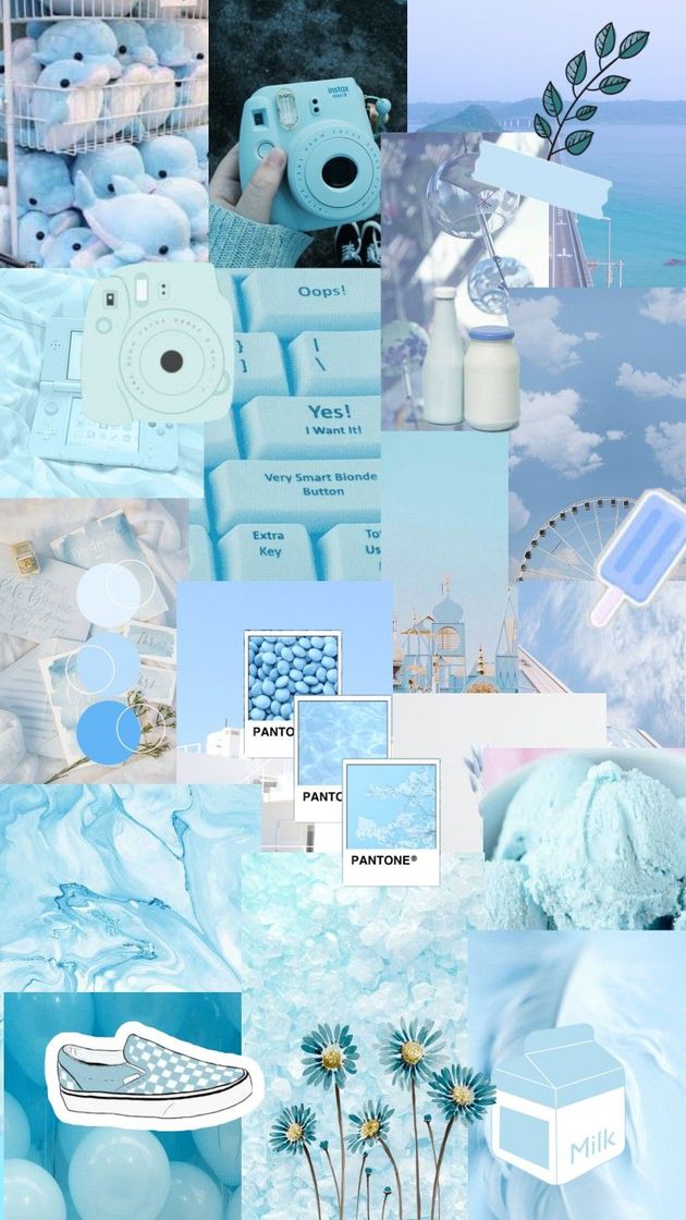 Moda wallpaper aesthetic azul