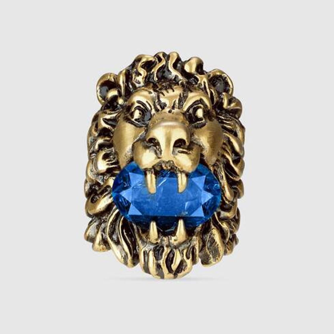 Producto Sapphire Blue Crystal Lion Head Ring