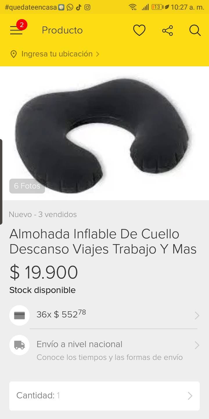 Productos Almuada para viaje