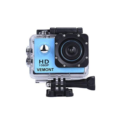 YMHX Vemont Cámara Deportiva 1080P HD Impermeable 30M Pantalla de 2.0 Lente