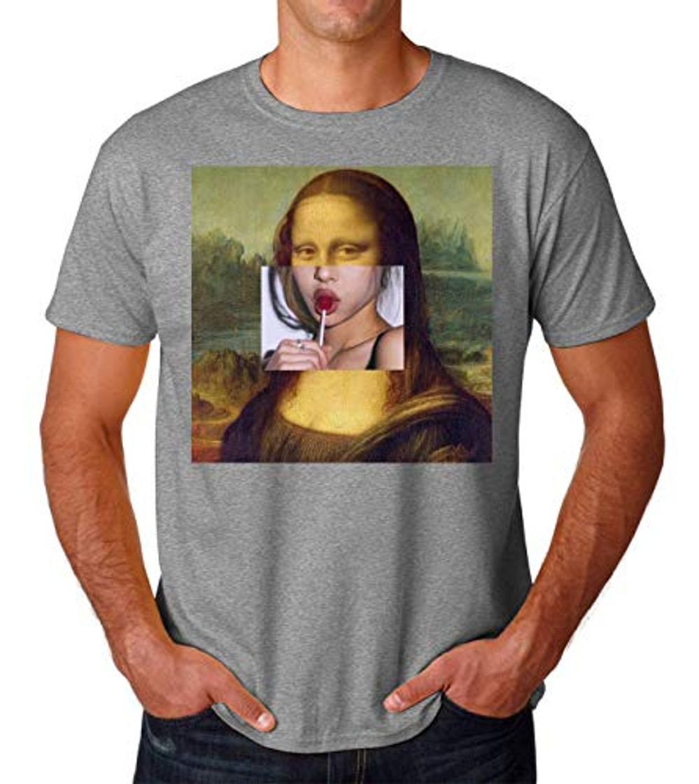 Social Mona Lisa Leonardo Da Vinci Lollipop Funny Men's T