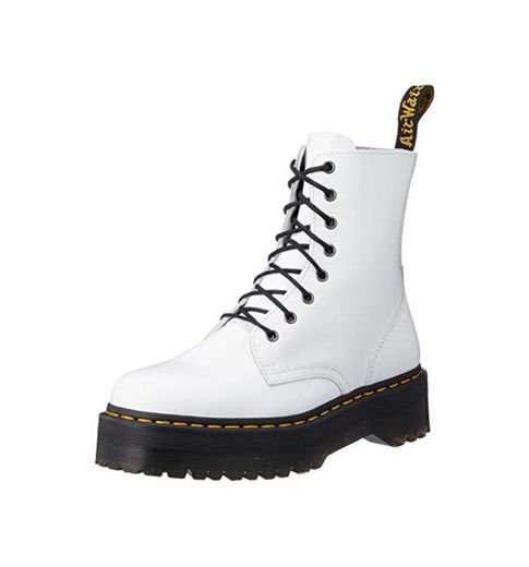 Dr Martens Jadon, Zapatilla de Velcro Unisex Adulto, Blanco