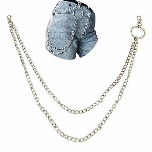 Social Cadena Jeans, Cartera Correa Metal la Cadena, Cadena Pantalones Doble Capa Metal,