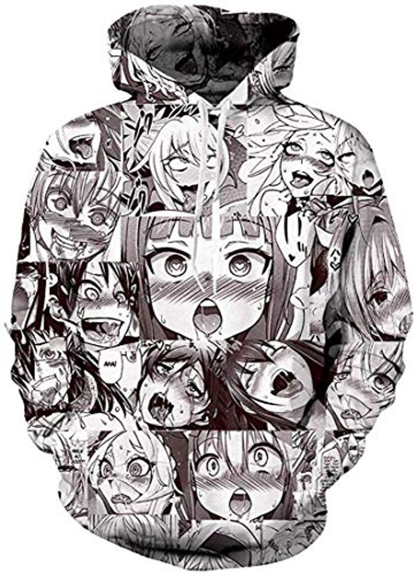 Producto Chaos World Sudadera AHEGAO 3D impresión Hombre de Manga Larga con Capucha