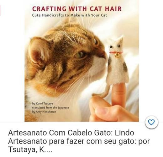 Livro artesanato com pelo de gato