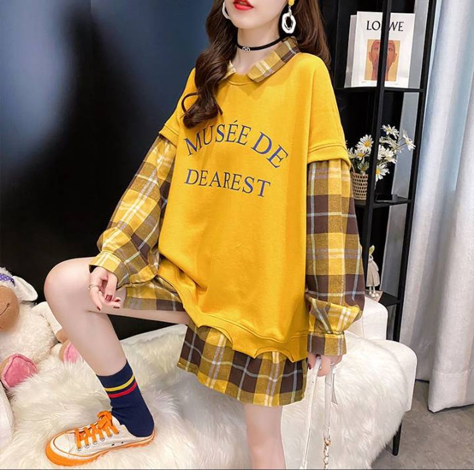 Social Casaco/ blusa feminina/ manga larga / folgada/ coreana