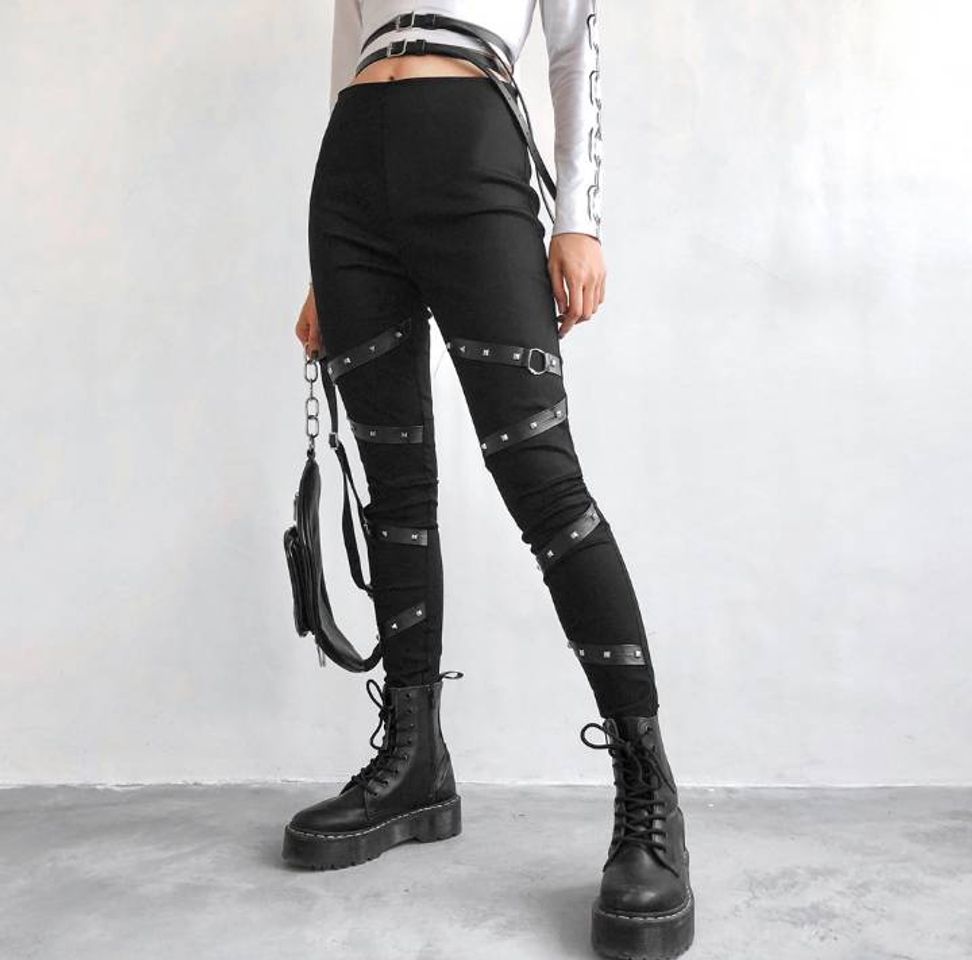 Social Calça feminina elástica gotica