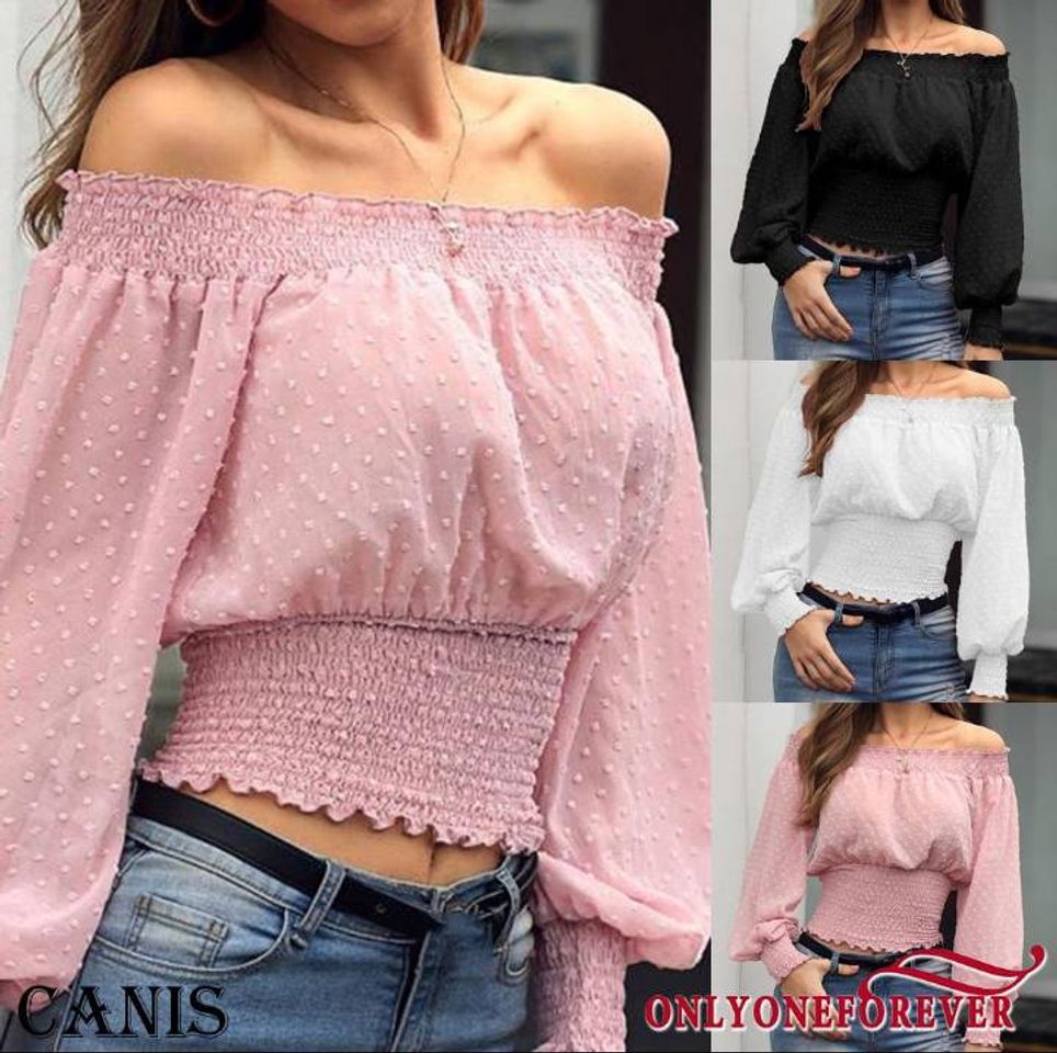 Social Blusa feminina tomara que caia com manga comprida  