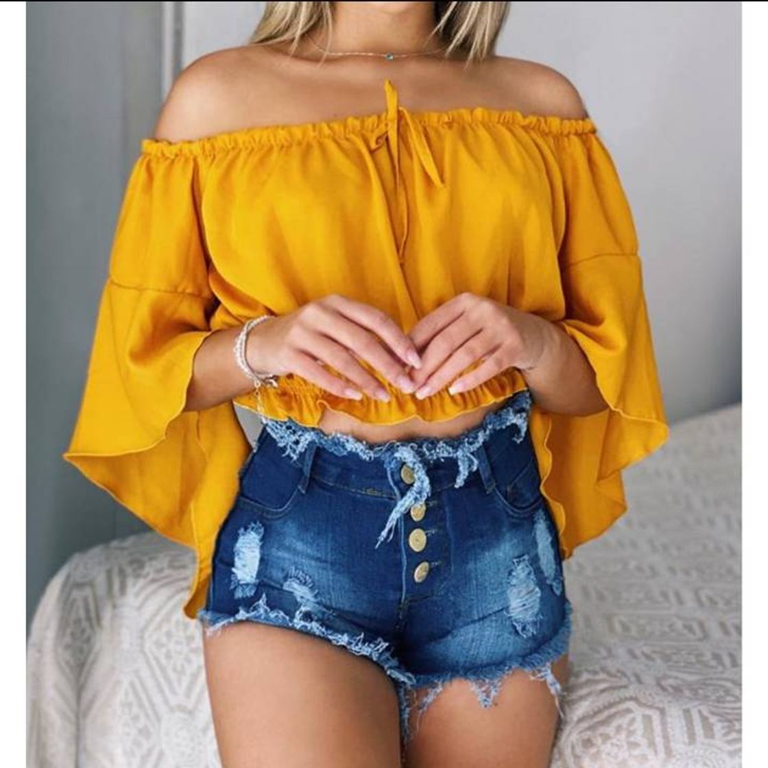 Social Blusa cropped ciganinha feminino 