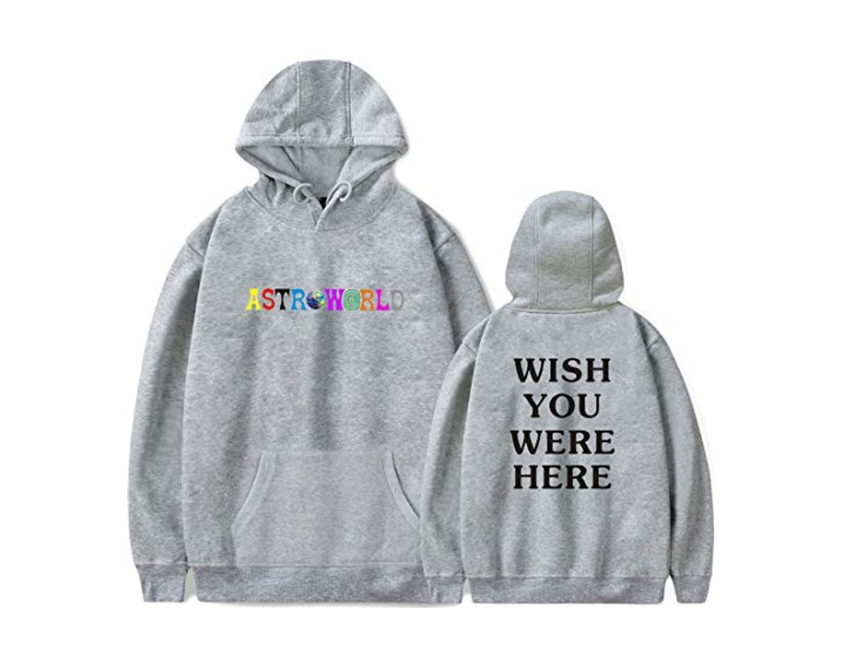 Product PANOZON Sudadera Hombre Travis Scott Astroworld Impresión de Logo Hoodie Chaqueta con