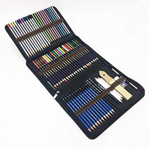 72 Piezas Set Lápices de colores profesional Con Lapices De Dibujo