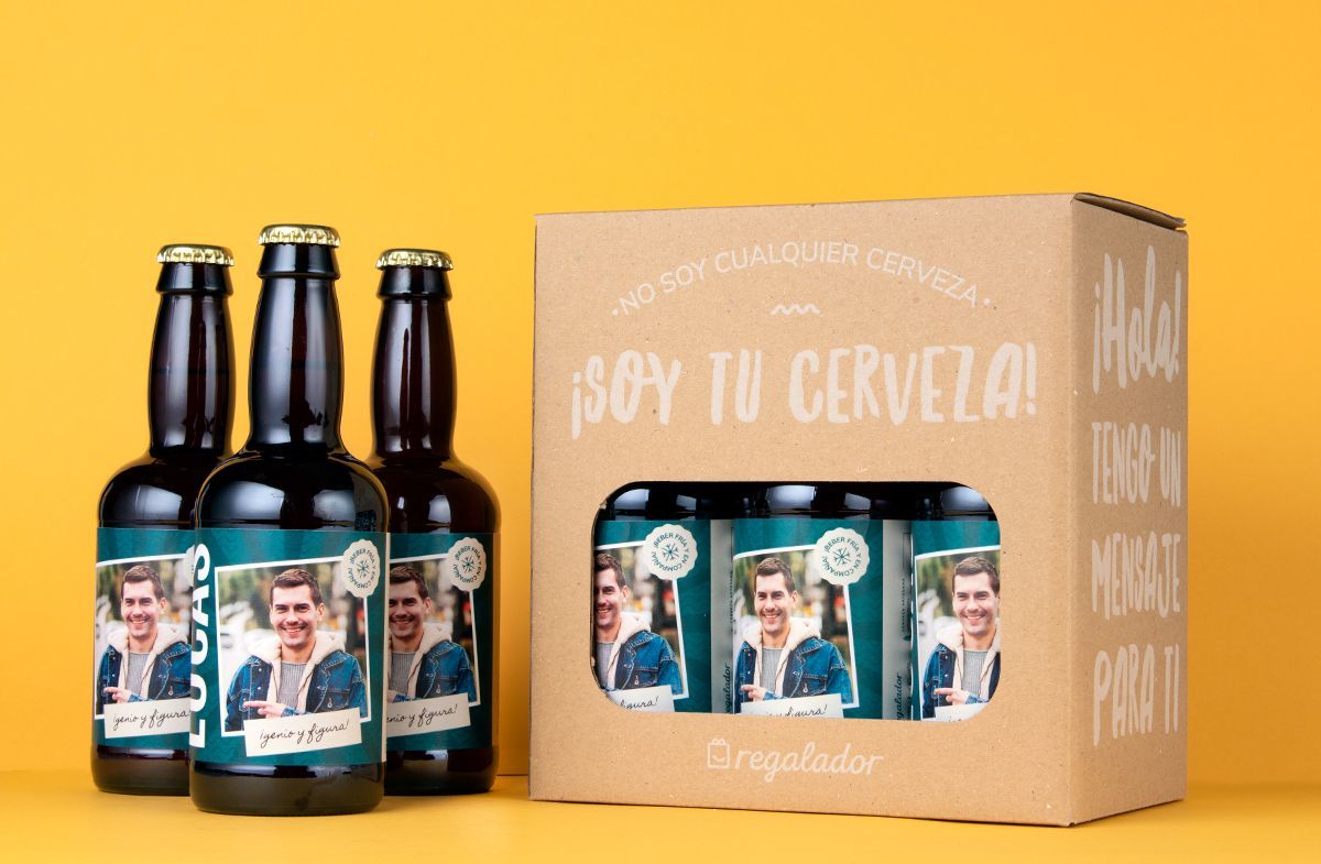 Fashion Pack de cerveza personalizada «Genio y Figura» 