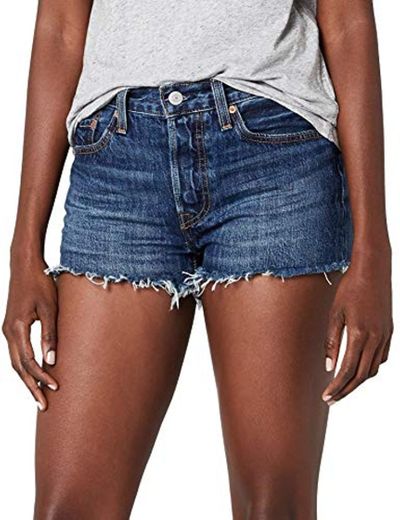 Levi's 501 Short, Pantalones Cortos para Mujer, Azul