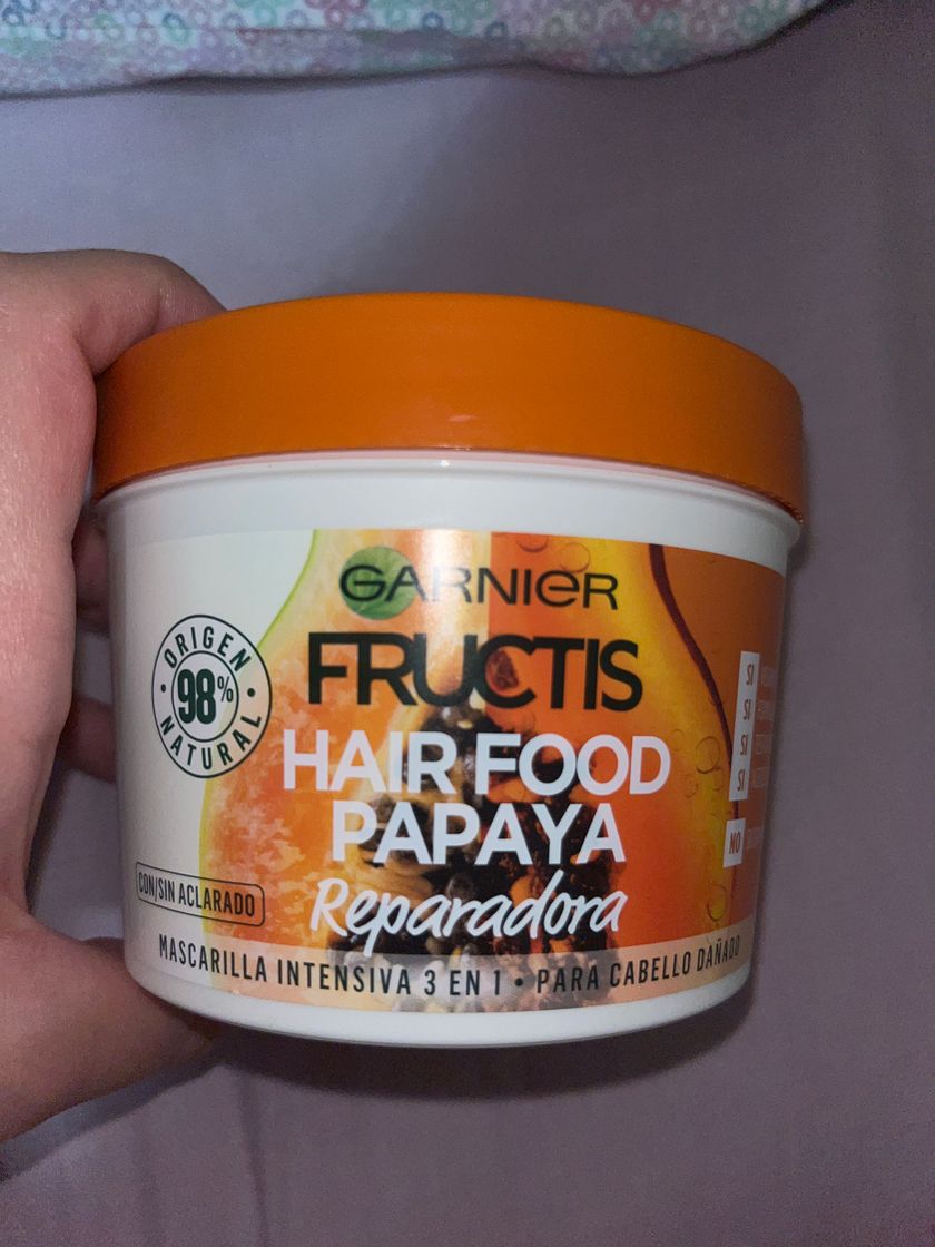 Productos Hair Food Papaya FRUCTIS Mascarilla reparadora intensiva 3 en 1