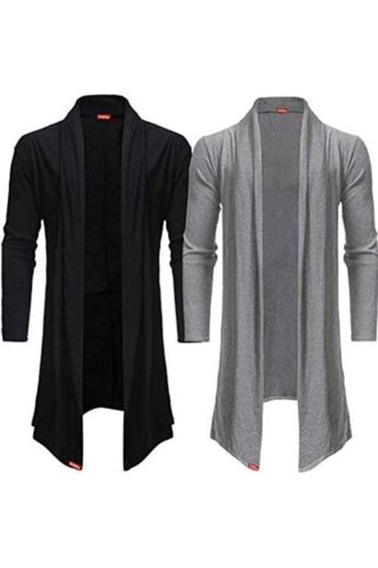 Fashion Blusa De Frio Cardigan Masculino Sobretudo 